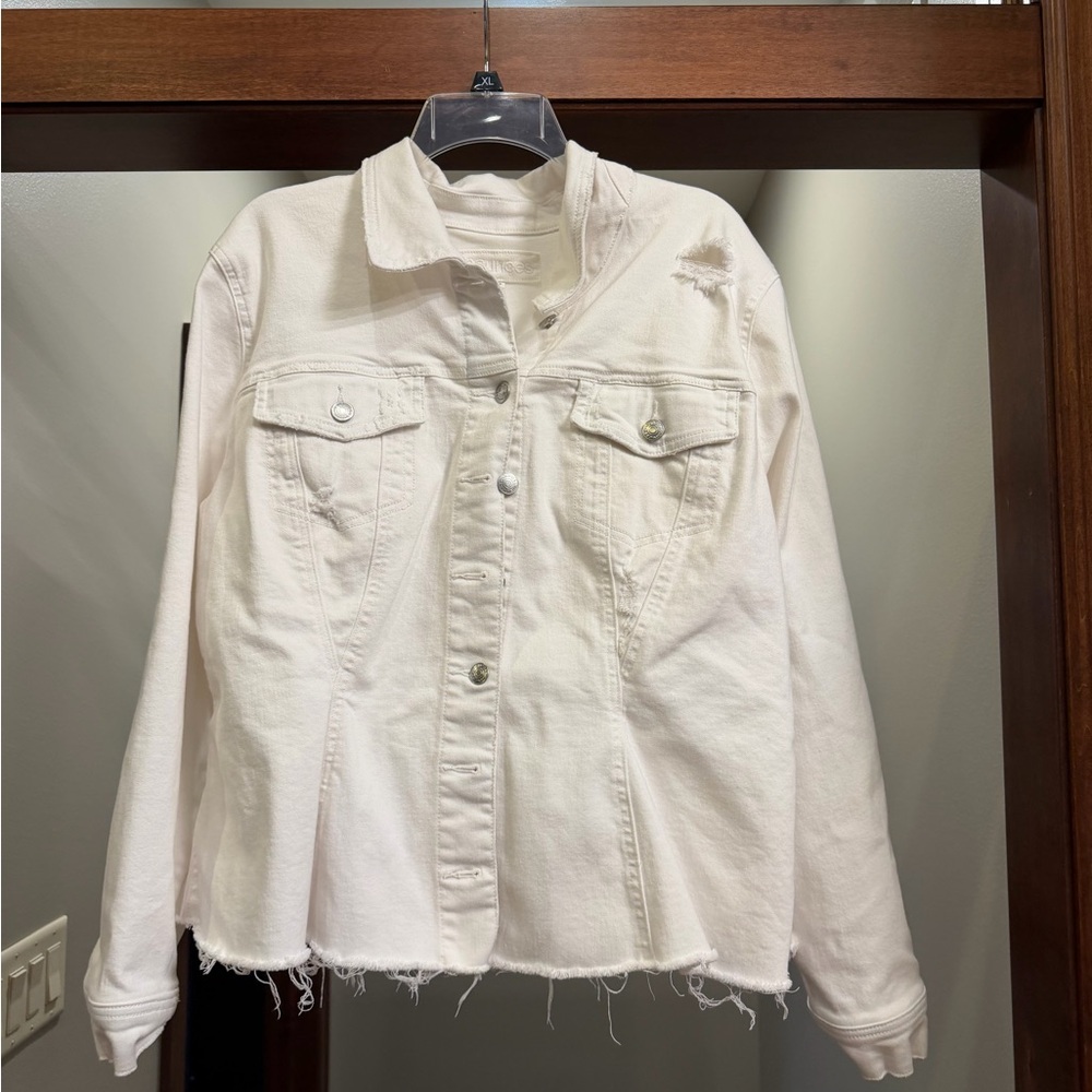 Maurices Off-White Denim Jacket